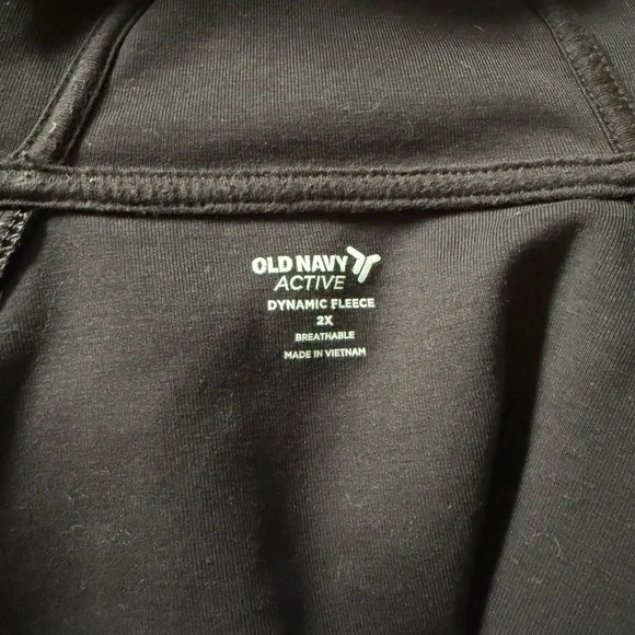 Women’s Old Navy Active Dynamic Fleece Full-Zip Black Hoodie Sweatshirt - Picture 7 of 9